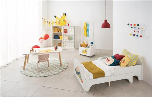 꼼므 포켓몬 에디션 길이조절 키즈침대. 현대리바트 제공